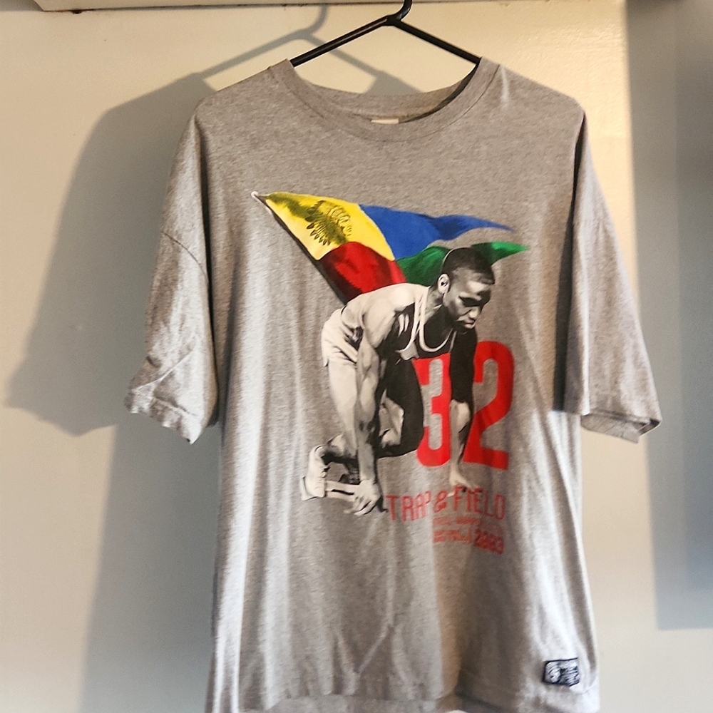 Mens 2XL hustlegang Grey trap & field t-shirt